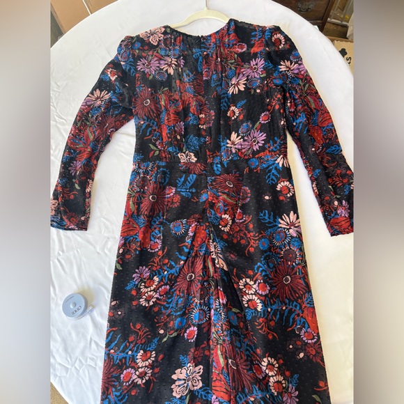 Veronica Beard Floral Long Sleeve Black Raylee Dress Women’s Size 10 New - Picture 8 of 11